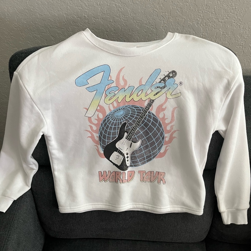 Fender Kids White World Tour Sweatshirt